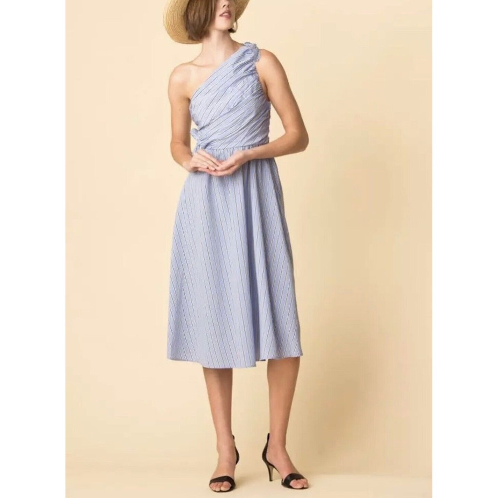 ALC Cabrera Striped One Shoulder Dress
